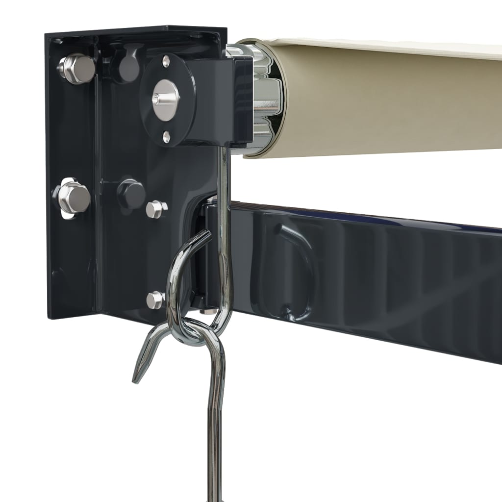 Retractable Awning Cream 4.5x3 m Fabric and Aluminium