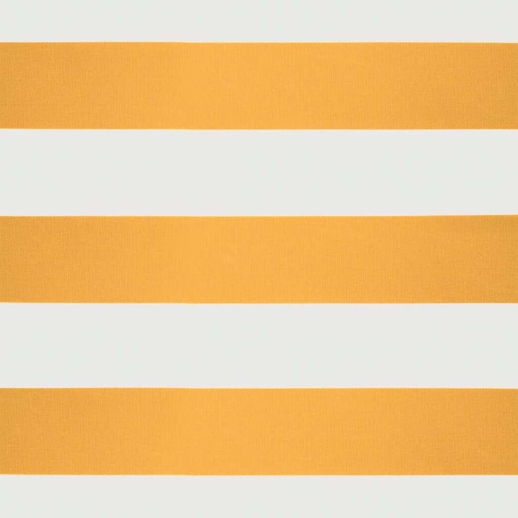 Retractable Awning Yellow and White 3.5x2.5 m Fabric and Aluminium