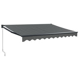 Retractable Awning Anthracite 3x2.5 m Fabric and Aluminium
