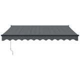 Retractable Awning Anthracite 3.5x2.5 m Fabric and Aluminium