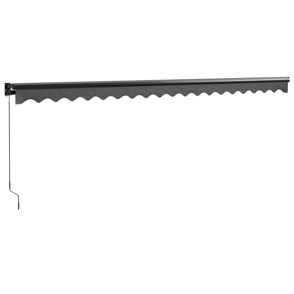 Retractable Awning Anthracite 5x3 m Fabric and Aluminium