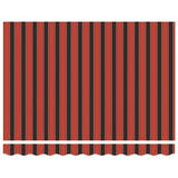 Retractable Awning Orange and Brown 3x2.5 m Fabric and Aluminium
