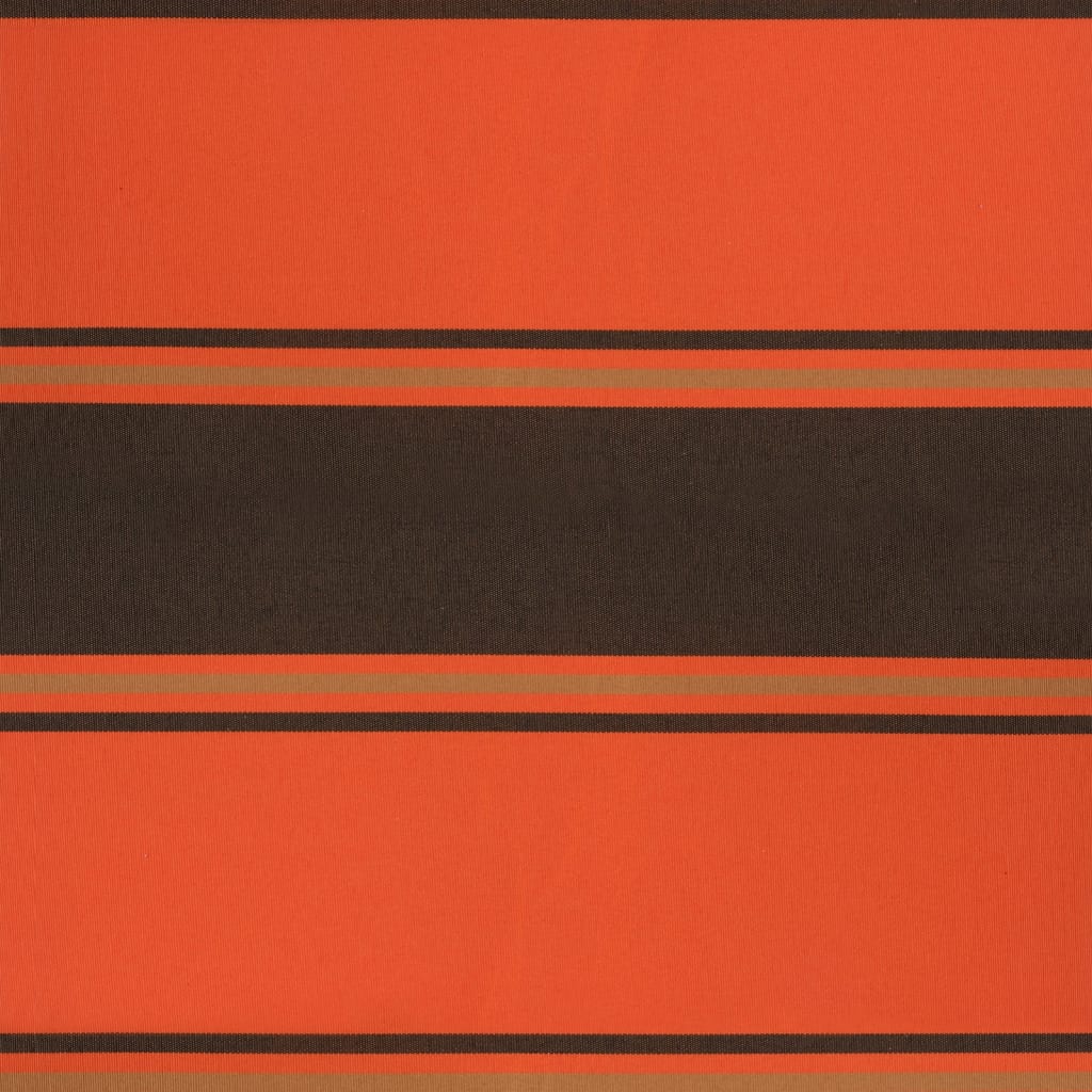 Retractable Awning Orange and Brown 3x2.5 m Fabric and Aluminium