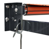 Retractable Awning Orange and Brown 3.5x2.5 m Fabric and Aluminium