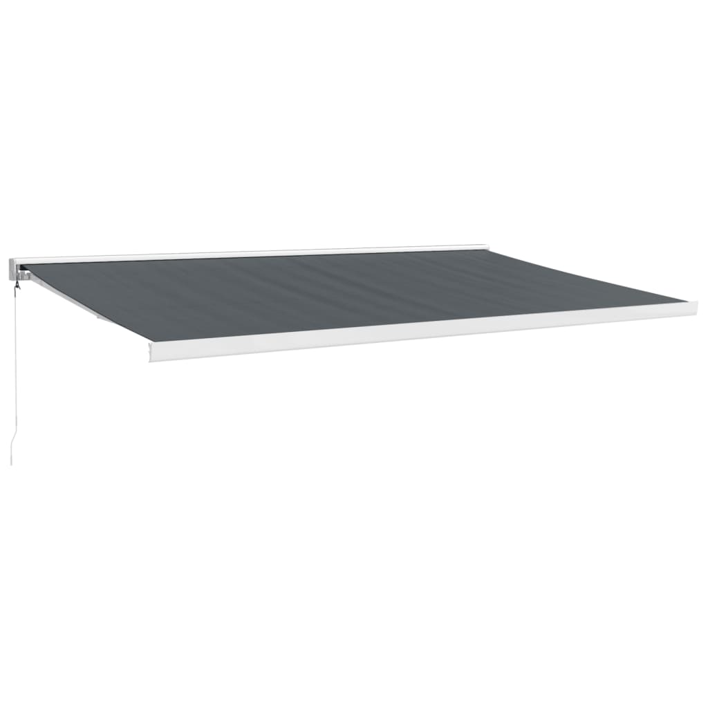 Retractable Awning Anthracite 5x3 m Fabric and Aluminium