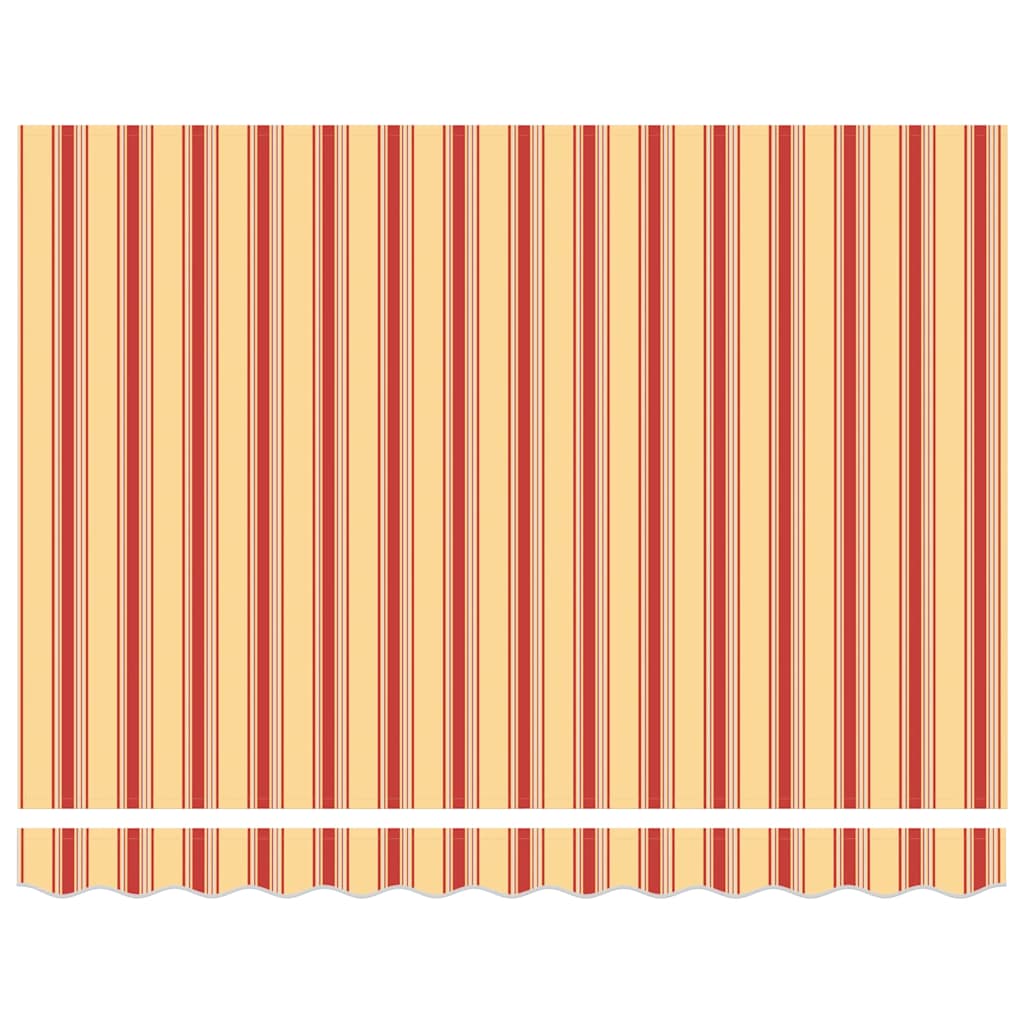 Retractable Awning Yellow and White 3.5x2.5 m Fabric and Aluminium