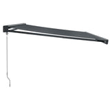 Retractable Awning Anthracite 4.5x3 m Fabric and Aluminium