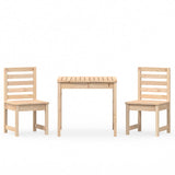 3 Piece Garden Bistro Set Solid Wood Pine