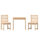 3 Piece Garden Bistro Set Solid Wood Pine