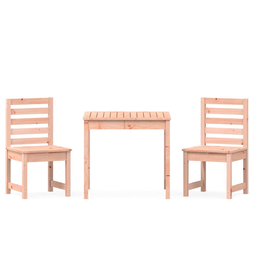 3 Piece Garden Bistro Set Solid Wood Douglas