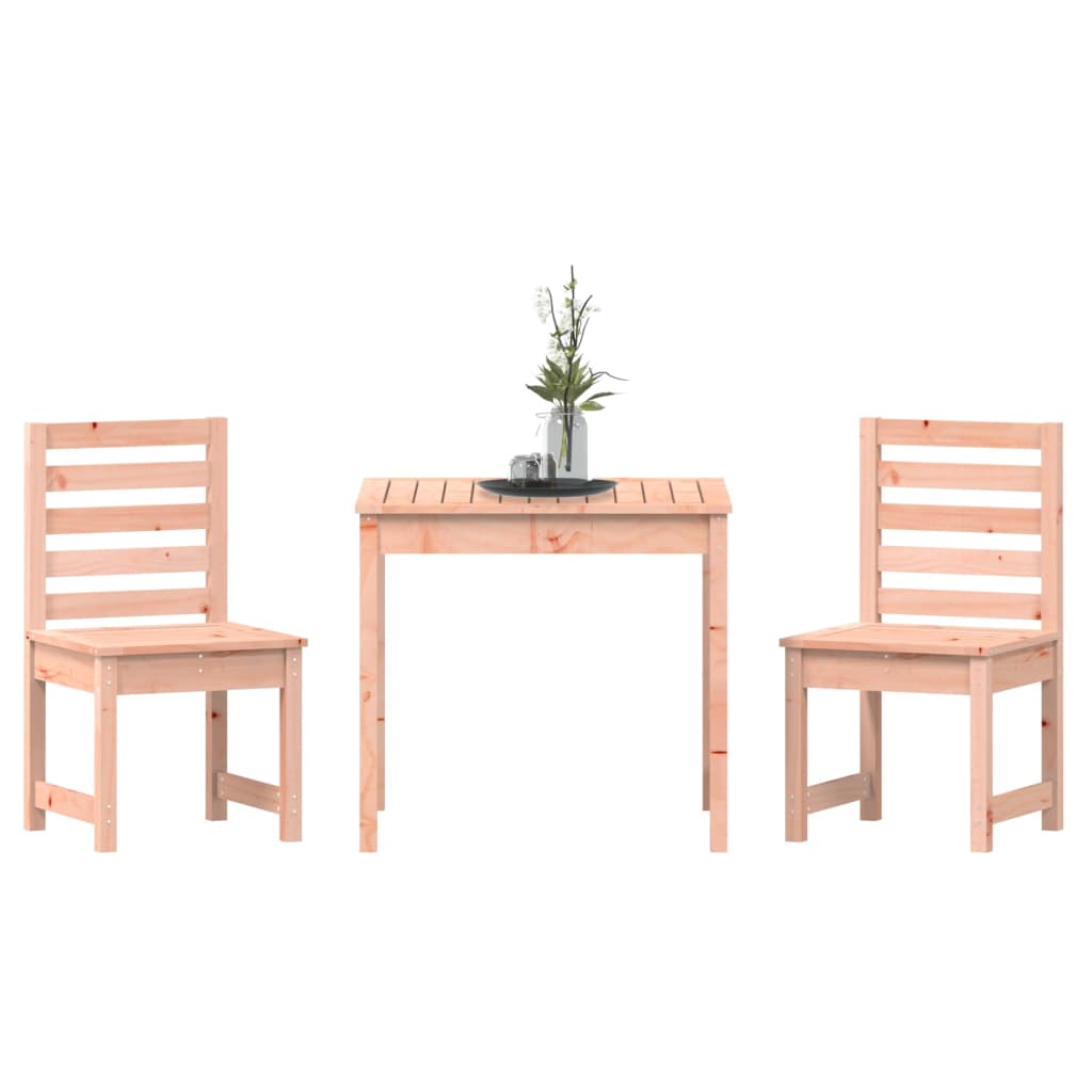 3 Piece Garden Bistro Set Solid Wood Douglas