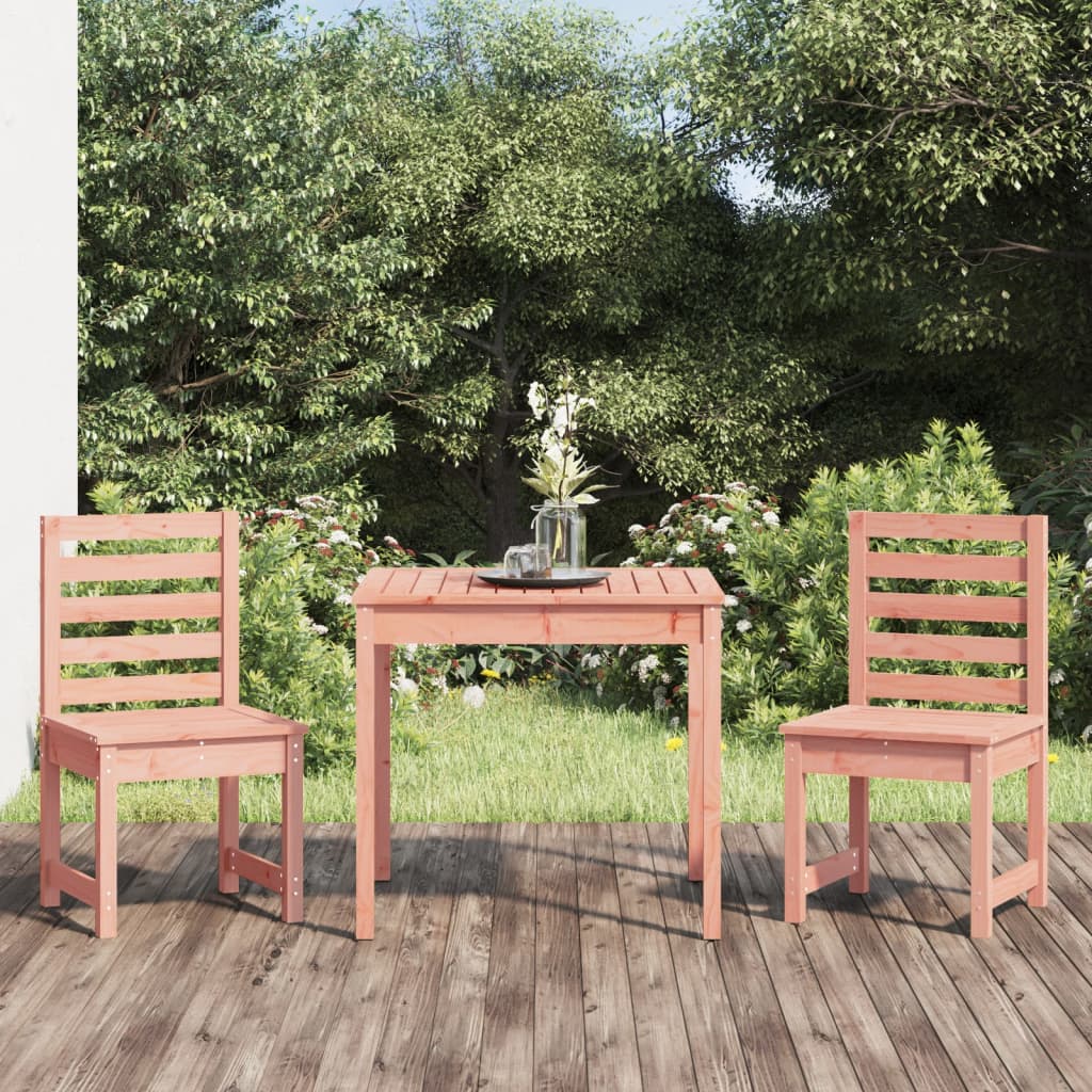 3 Piece Garden Bistro Set Solid Wood Douglas