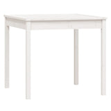 5 Piece Garden Dining Set White Solid Wood Pine