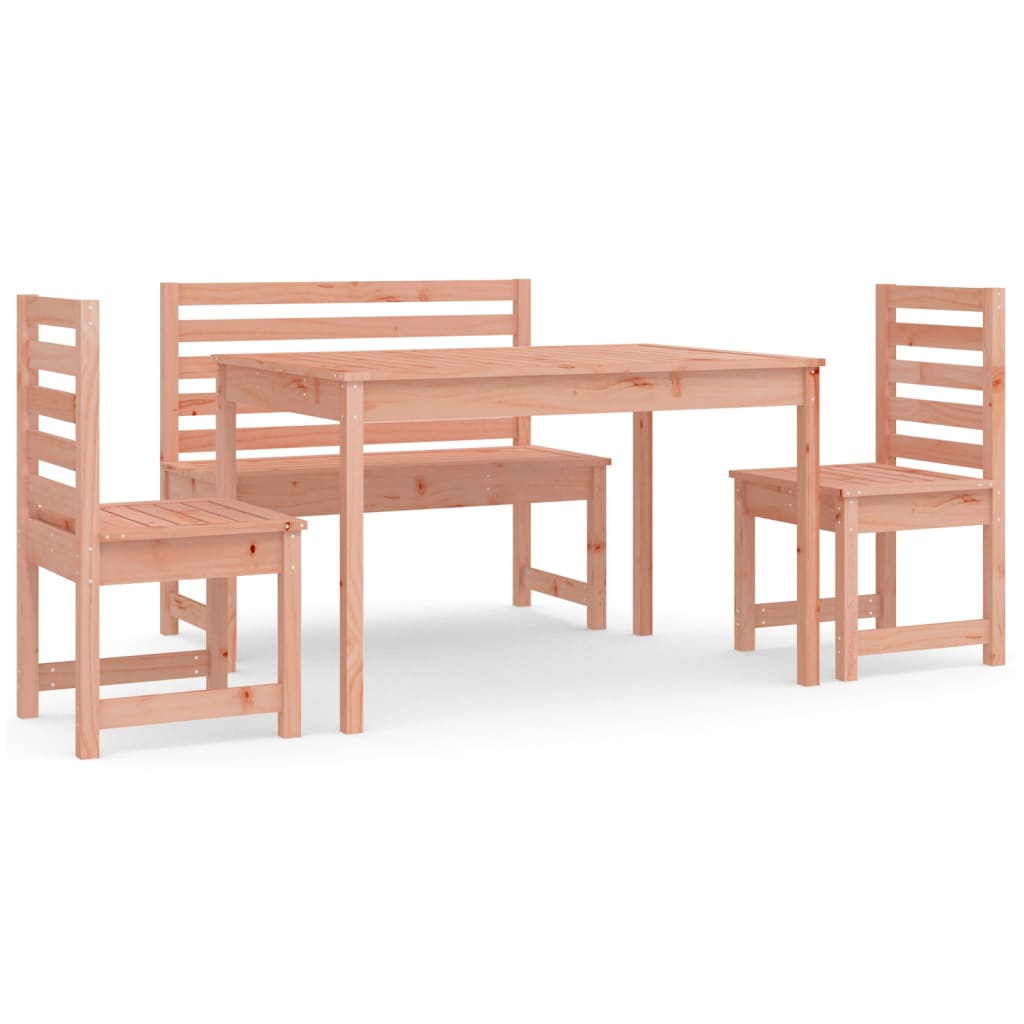 4 Piece Garden Dining Set Solid Wood Douglas