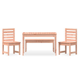 4 Piece Garden Dining Set Solid Wood Douglas