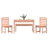 4 Piece Garden Dining Set Solid Wood Douglas