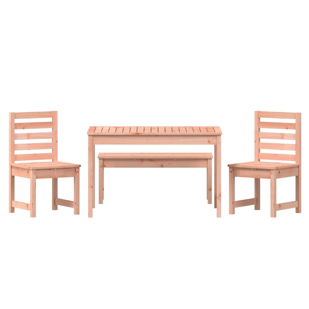 4 Piece Garden Dining Set Solid Wood Douglas