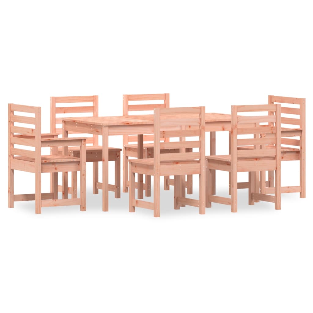 7 Piece Garden Dining Set Solid Wood Douglas