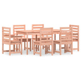 7 Piece Garden Dining Set Solid Wood Douglas