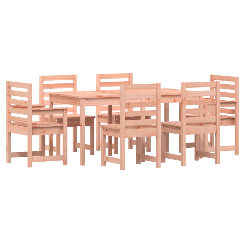 7 Piece Garden Dining Set Solid Wood Douglas