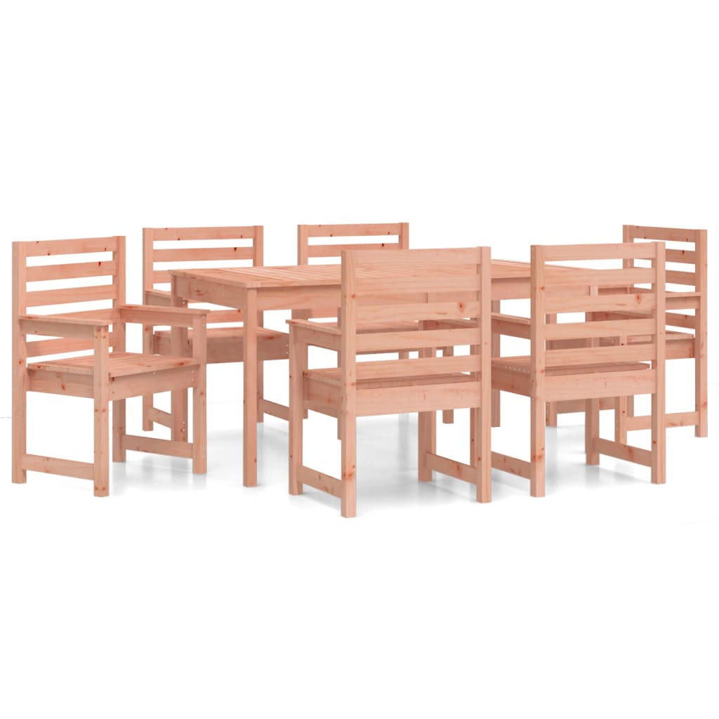 7 Piece Garden Dining Set Solid Wood Douglas