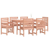 7 Piece Garden Dining Set Solid Wood Douglas