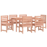 7 Piece Garden Dining Set Solid Wood Douglas