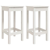 3 Piece Garden Bar Set White Solid Wood Pine