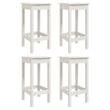 5 Piece Garden Bar Set White Solid Wood Pine