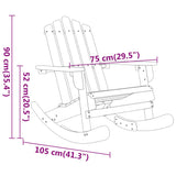Adirondack Rocking Chair Solid Wood Acacia