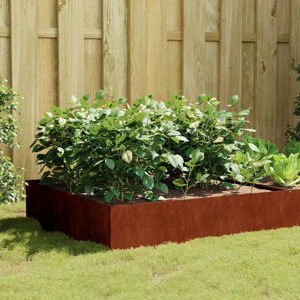 Garden Raised Bed 100x100x41 cm Corten Steel