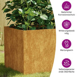 Planter 80x40x40 cm Corten Steel