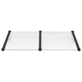 Door Canopy Black and Transparent 152.5x90 cm Polycarbonate