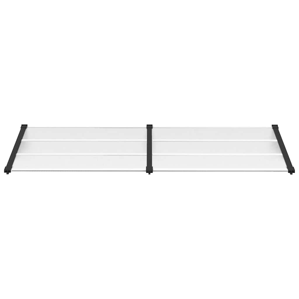 Door Canopy Black and Transparent 239x90 cm Polycarbonate