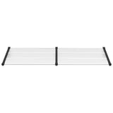 Door Canopy Black and Transparent 239x90 cm Polycarbonate