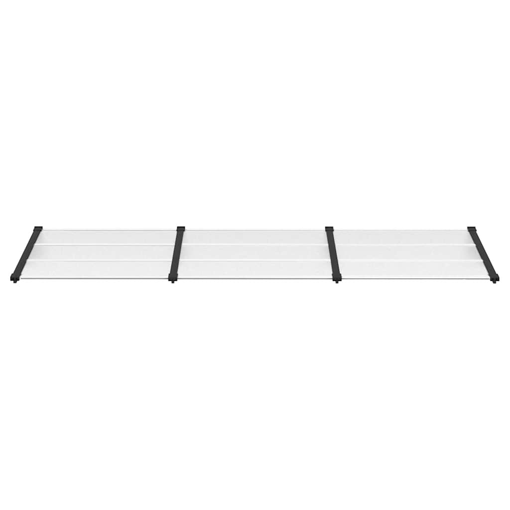 Door Canopy Black and Transparent 297.5x90 cm Polycarbonate