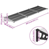 Door Canopy Black and Transparent 297.5x90 cm Polycarbonate