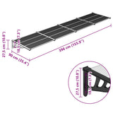 Door Canopy Black and Transparent 396x90 cm Polycarbonate
