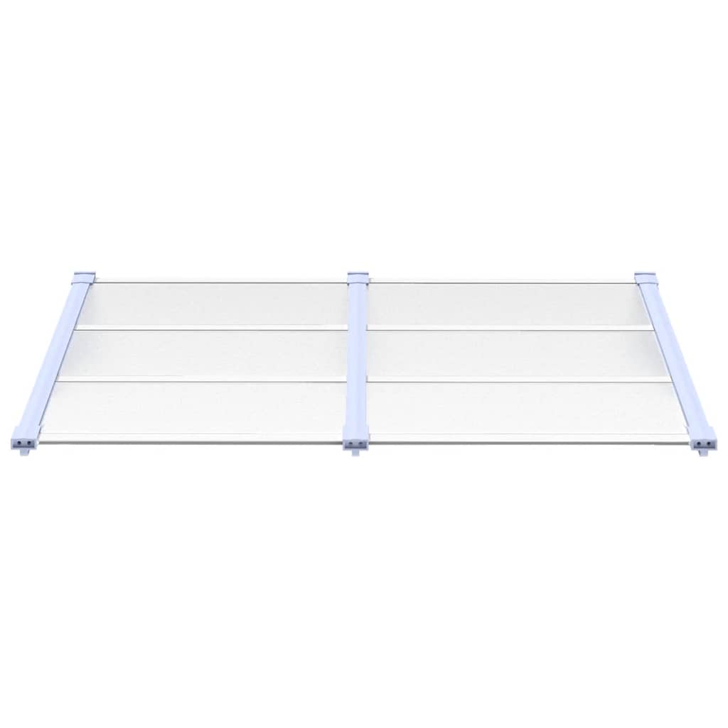 Door Canopy Grey and Transparent 152.5x90 cm Polycarbonate