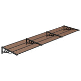 Door Canopy Black 358.5x90 cm Polycarbonate