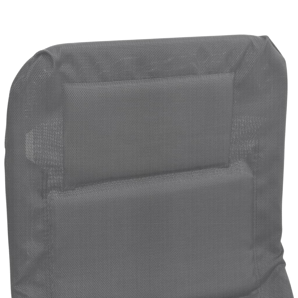 Folding Sun Loungers 2 pcs Grey Textilene&Powder-coated Steel