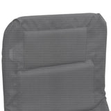 Folding Sun Loungers 2 pcs Grey Textilene&Powder-coated Steel