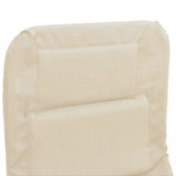 Folding Sun Loungers 2 pcs Cream Textilene&Powder-coated Steel