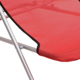 Folding Beach Chairs 2 pcs Red Textilene&Powder-coated Steel