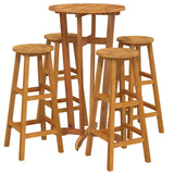 5 Piece Garden Bar Set Solid Wood  Acacia