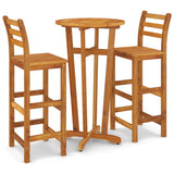 3 Piece Garden Bar Set Solid Wood  Acacia