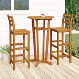 3 Piece Garden Bar Set Solid Wood  Acacia