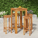 5 Piece Garden Bar Set Solid Wood  Acacia