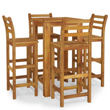 5 Piece Garden Bar Set Solid Wood  Acacia
