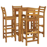 5 Piece Garden Bar Set Solid Wood  Acacia